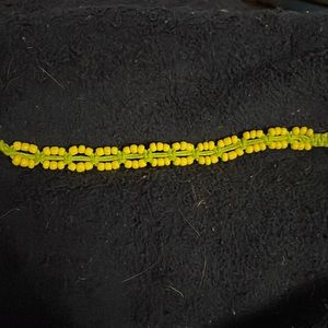 Handmade bracelet yellow and green